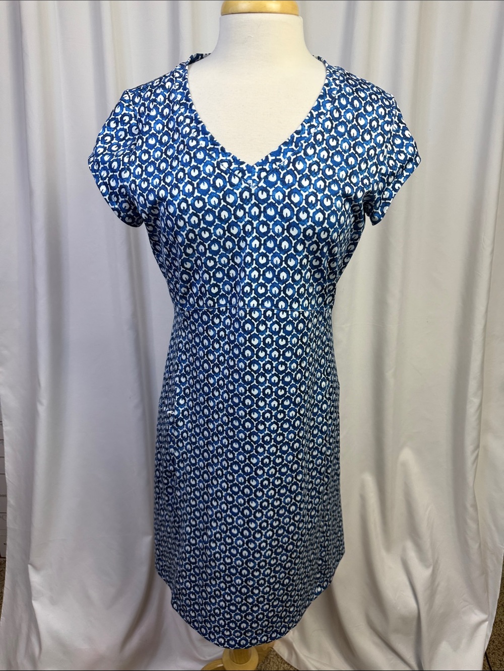 L.L. Bean Blue & White Active Dress, Medium